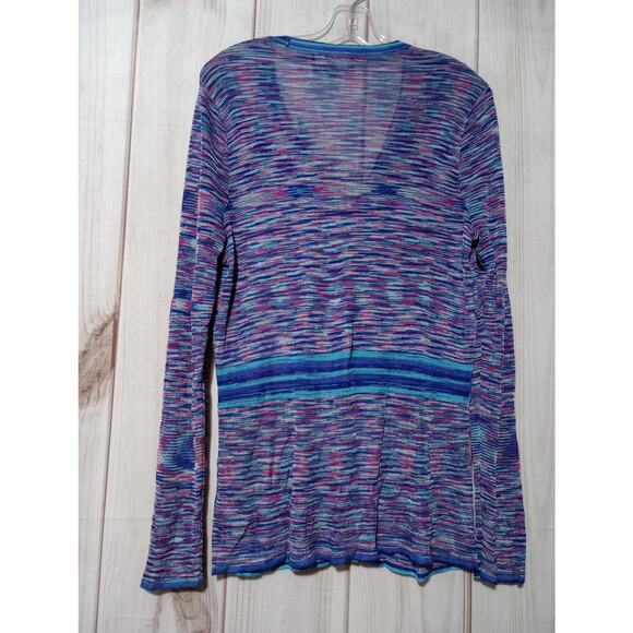 Jones New York Cardigan Womens XL Blue Pink Purple Lightweight Button Up Sweater - Picture 4 of 6